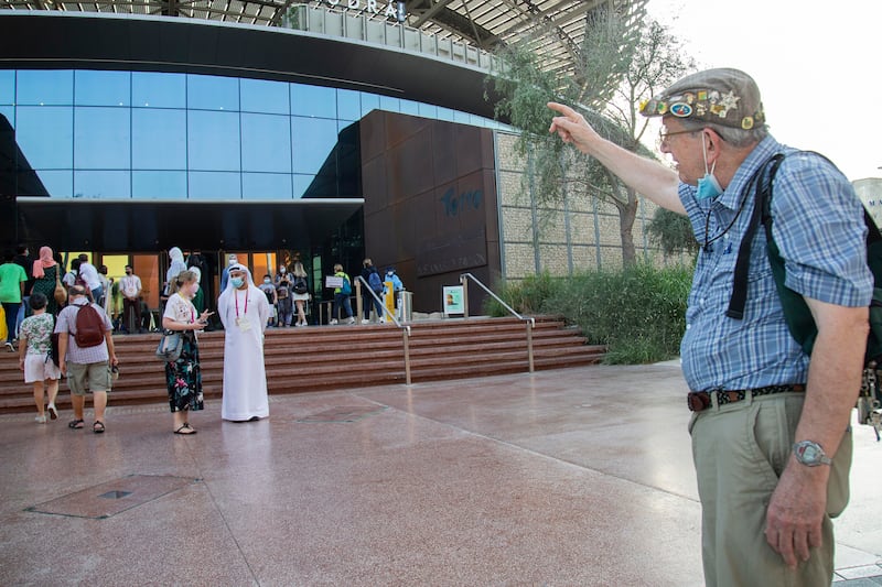 Ronald Skiles outside Terra – The Sustainability Pavilion at Expo 2020 Dubai. Photo: Expo 2020 Dubai