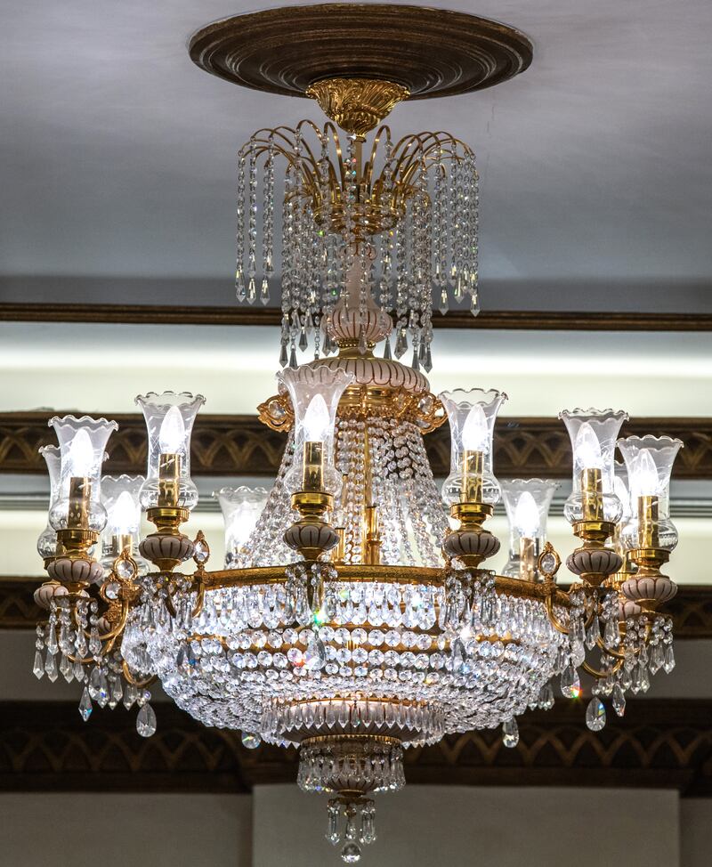 The chandeliers were picked to reflect the theme of each room and are priced between $45,000 and $70,000.
