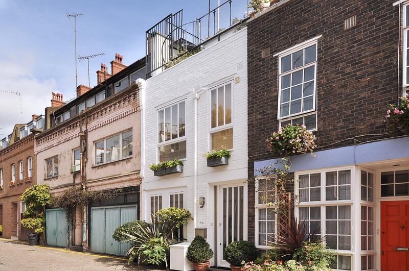 Adam and Eve Mews, Kensington, £2.5m where George Michael rented a flat in  during his days in Wham. The property is a  beautifully presented two bedroom mews house with a wonderful roof terrace and within walking distance of the local underground. Courtesy Hamptons International.