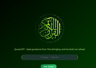 A screenshot of the QuranGPT interface. Photo: QuranGPT