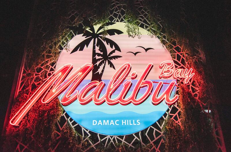 The Malibu Bay logo has a vintage California-feel. Courtesy Damac Properties