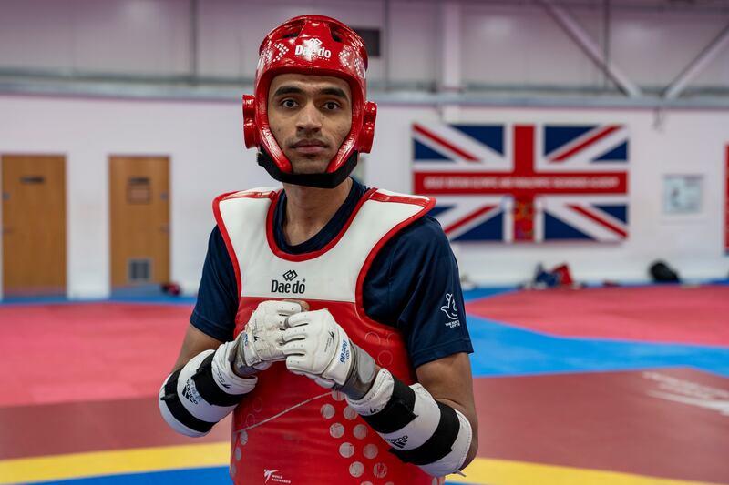 Farzad Mansouri has been selected to compete at the Olympic Games Paris 2024 in the Taekwondo 80kg+ category for the IOC Olympic Refugee Team. All pictures by Matt Kynaston for The National.