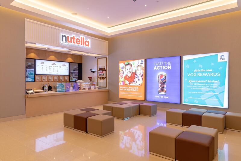 Nutella Bar at VOX Cinemas Abu Dhabi Mall. Courtesy Vox Cinemas