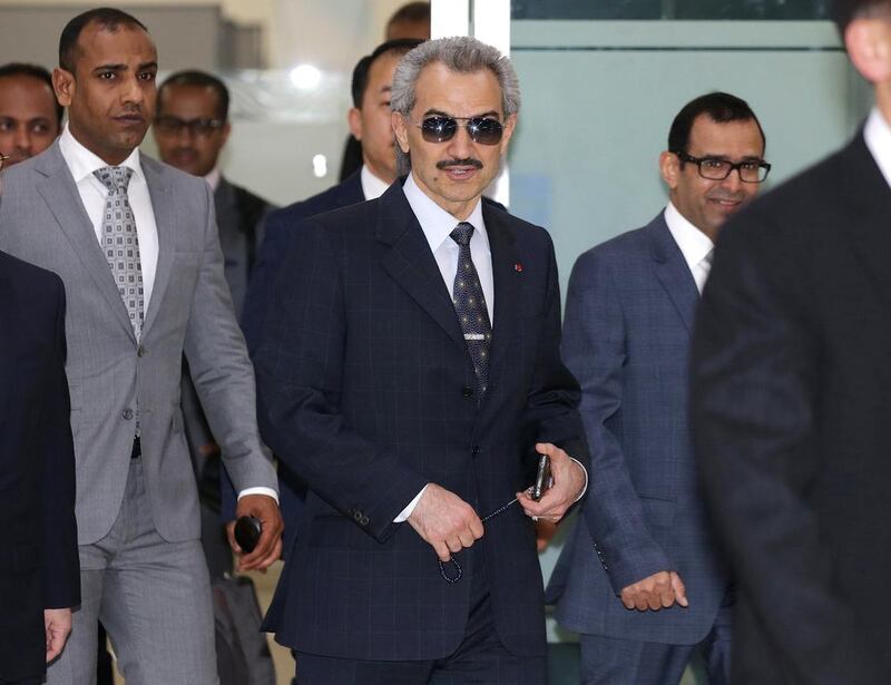 Saudi Arabia's Prince Alwaleed bin Talal is still the richest Arab in the world, at US$18.7 billion. Yonhap News / EPA