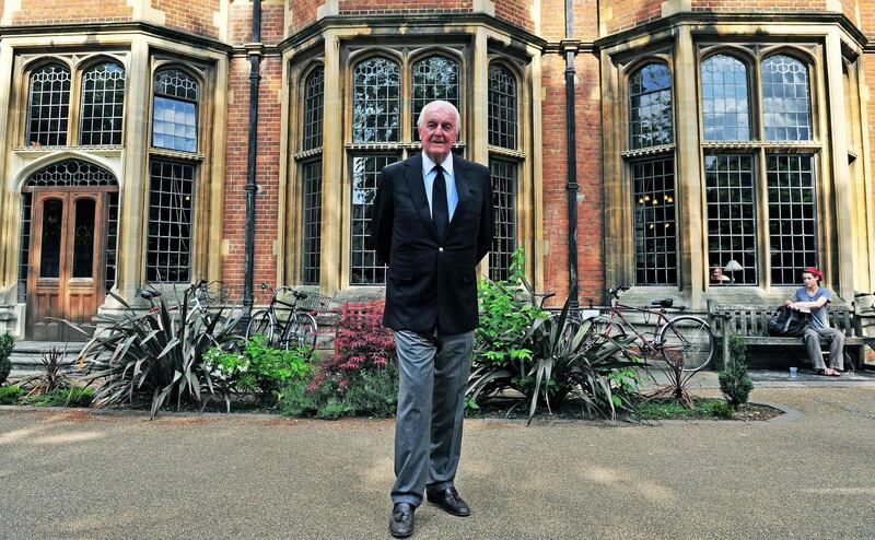 French fashion designer, aristocrat and founder of Fashion label Givenchy, Hubert de Givenchy poses before a speech at Oxford University Union, Oxfordshire in 2010. AFP