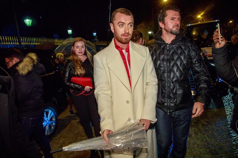 Sam Smith at Givenchy's PFW show EPA/CHRISTOPHE PETIT TESSON