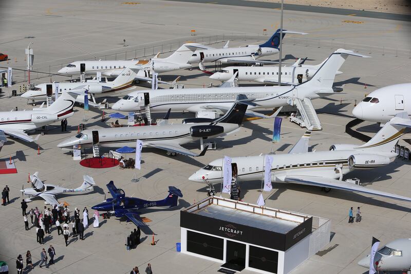 Preparation for the Middle East and North Africa Business Aviation Association show held in December 2022 in Dubai. Photo: MEBAA