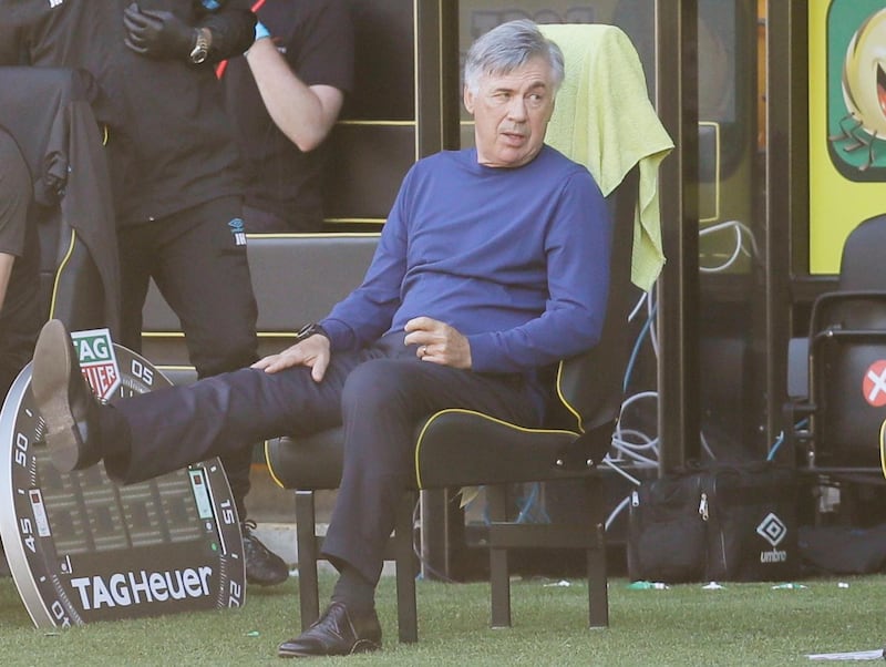 Everton manager Carlo Ancelotti. Reuters