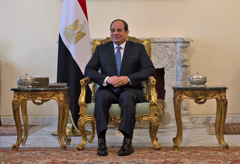 FILE PHOTO: Egyptian President Abdel Fattah al-Sisi is pictured during his meeting with the U.S. Secretary of State Mike Pompeo in Cairo, Egypt, January 10, 2019. Andrew Caballero-Reynolds/Pool via REUTERS/File Photo