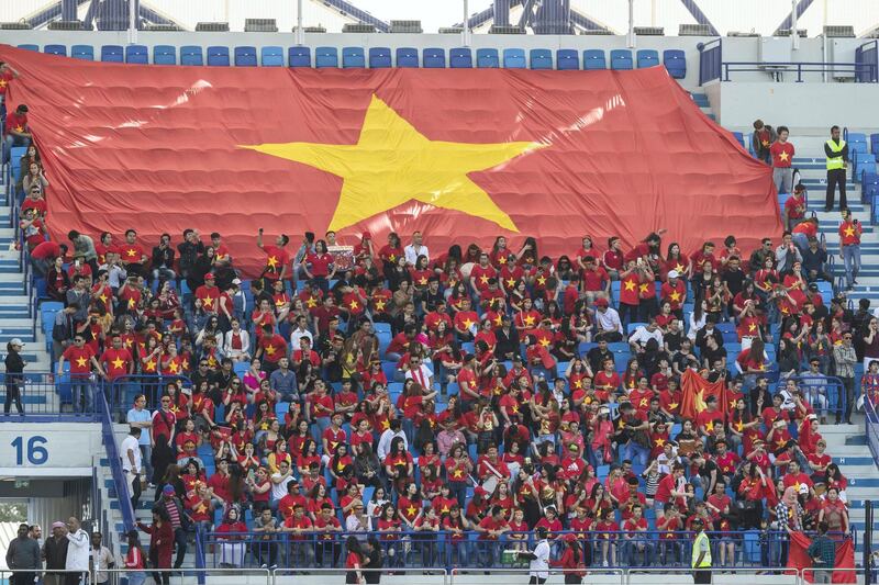 DUBAI, UNITED ARAB EMIRATES. 20 JANUARY 2019. AFC Football at Al Maktoum Stadium. Jordon vs Vietnam. (Photo: Antonie Robertson/The National) Journalist: John McAuley. Section: Sport.