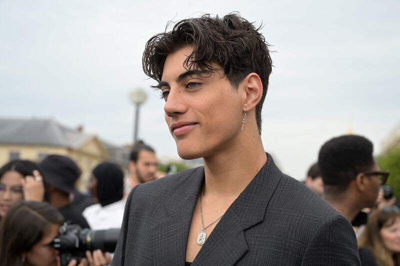 TikTok star Nic Kaufmann arrives to attend the Givenchy menswear spring/summer 2023 show as part of Paris Fashion Week, on June 22, 2022. AFP