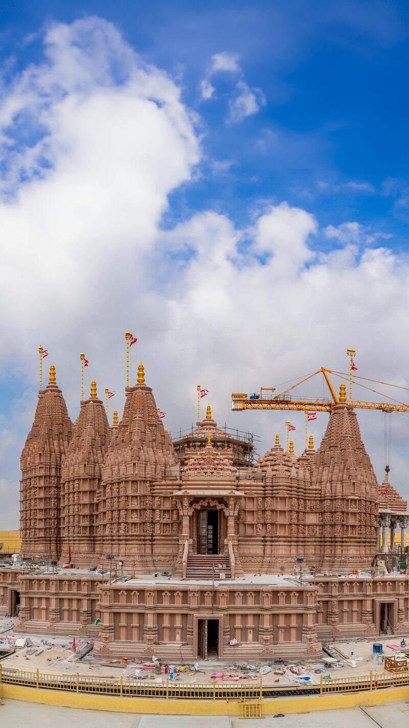 The temple soars 33 metres high. Photo: Baps Hindu Mandir