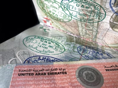 Dubai, United Arab Emirates - Reporter: N/A. Stock. A UAE visa in a passport. Monday, August 31st, 2020. Dubai. Chris Whiteoak / The National