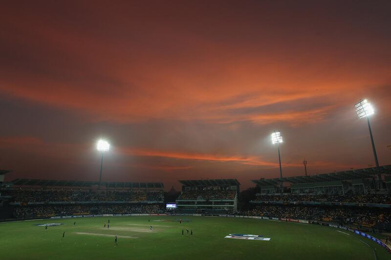 COLOMBO, SRI LANKA - MARCH 01:  General view at sunset during the Kenya v Sri Lanka 2011 ICC World Cup Group A match at the R. Premadasa Stadium on March 1, 2011 in Colombo, Sri Lanka.  (Photo by Michael Steele/Getty Images)