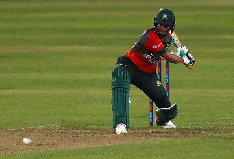 Bangladesh's Shakib Al Hasan top-scored for his team.