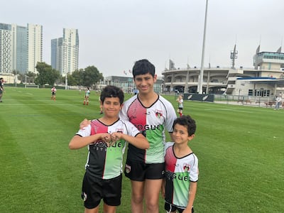 Siblings Ramsey Al Tanani, 8, Adam Al Tanani, 13 Zane Al Tanani,6 (Left to right) are into athletics, and are not allowed to have energy drinks