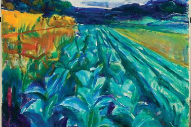'Cabbage Field', 1915. Edvard Munch's lesser-known works are explored in this new book. Courtesy Munch Museum