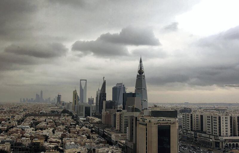 The Riyadh skyline. GCC economies are expected to grow at a faster pace in 2022. Reuters