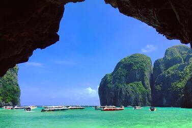 A view from Thailand's Maya Bay which is closed to tourists until at least 2021. Courtesy Wikimedia Commons 