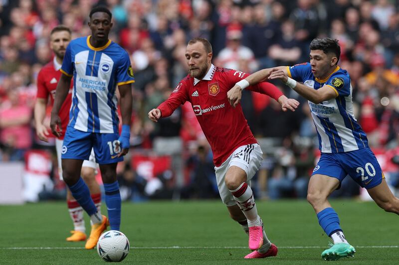Christian Eriksen – 6. Tried to pick out the forward players with passes. Caught out with the speed of Brighton’s press. Set up beautifully by Rashford on 45 as United enjoyed a positive spell.  The first player off for the more energetic Fred. AFP