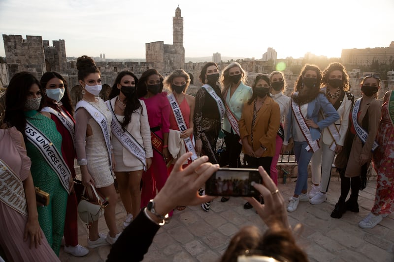 Organisers of the Miss Universe pageant said a contestant tested positive for Covid-19 after arriving in Israel. AP Photo