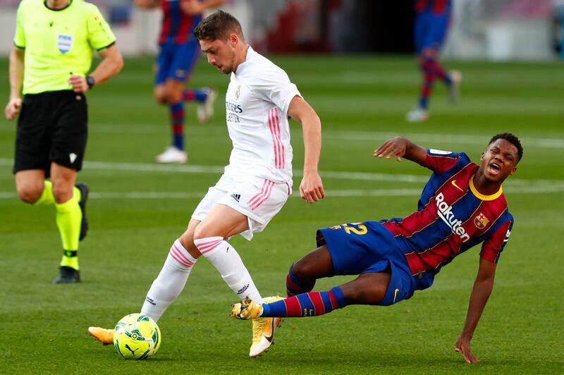 Federico Valverde - 7. The Uruguayan showed great awareness to make a darting run in behind before expertly clipping the ball past Neto to put Real ahead inside five minutes. Replaced by Luka Modric on 68 minutes after picking up a knock. AP