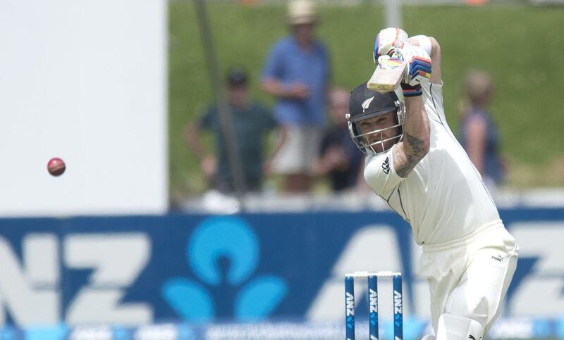 New Zealand captain Brendon McCullum ended Day 3 of the Test v India at 114. Marty Melville / AFP  