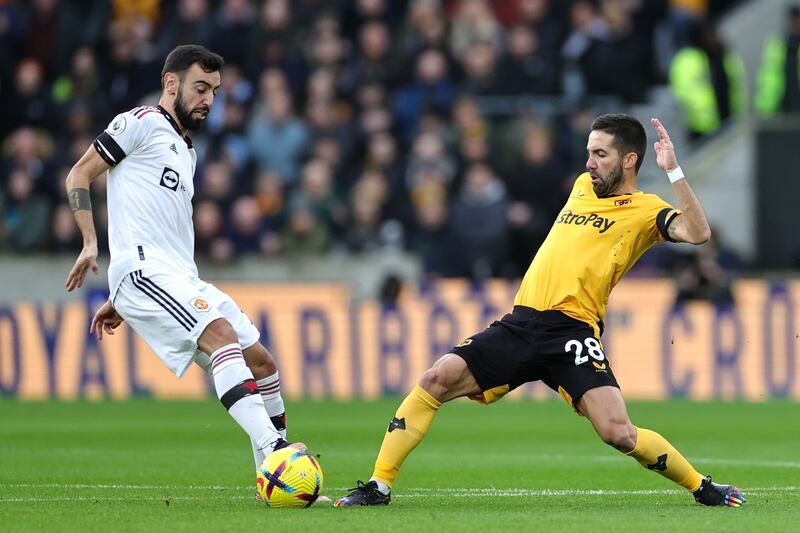 Joao Moutinho 5: Must have thought chance was on to open scoring in first half only to be denied by fine Wan-Bissaka tackle. Quiet game in midfield and Wolves needed more from one of their key players. Getty