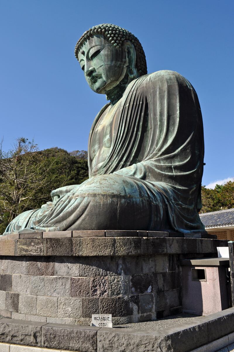 The Kamakura Daibutsu, a bronze statue of Amida Buddha on the grounds of the Kotukuin temple in Kamakura (Photo by Rosemary Behan)