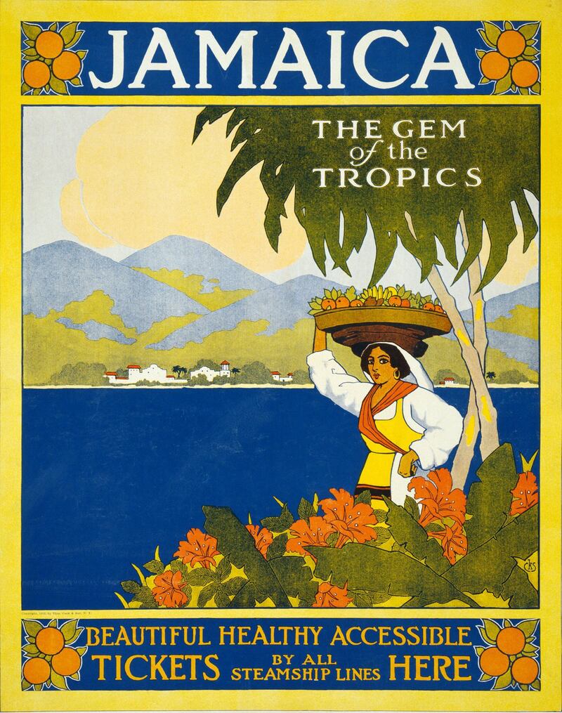 JGXN2A JAMAICA travel poster published by Thomas Cook company about 1910