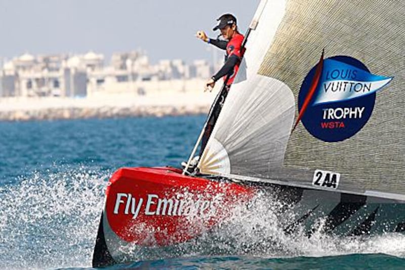 Emirates Team New Zealand stage back-to-back victories to win the Louis Vuitton Trophy over defending America's Cup champions BMW Oracle Racing.