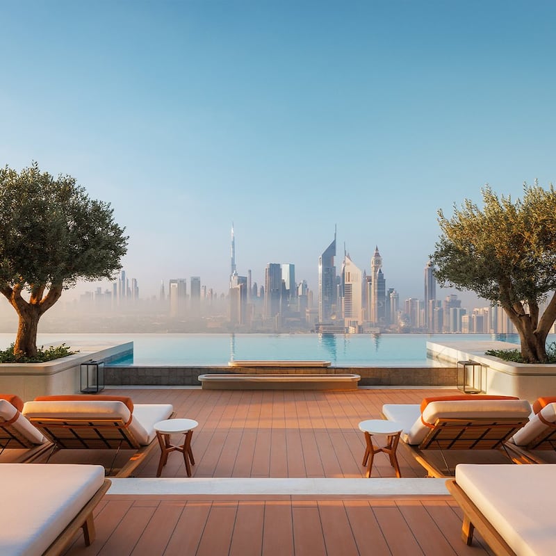 A view above the city awaits at One Za'abeel, which is home to the longest suspended infinity pool in the world. Photo: One&Only One Za’abeel