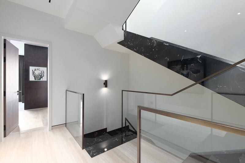 A sleek and modern staircase