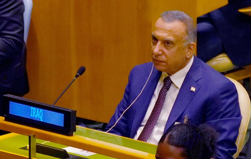 Mr Al Kadhimi attends the opening of 77th session of the UN General Assembly in New York. 