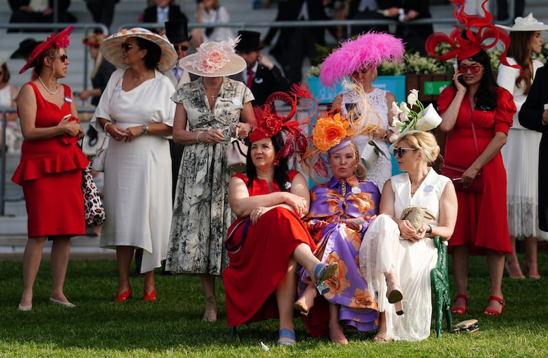 Racegoers during day three of Royal Ascot.
