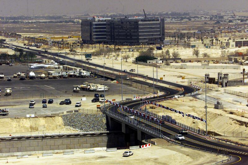 A view for the first of seven bridges in Westside Marina in Dubai in September 2000. AFP