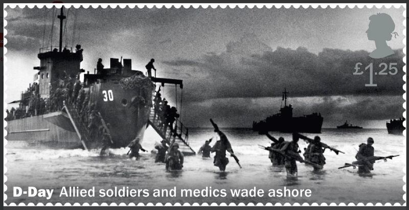 The offending stamp featured US troops in the Pacific Theatre, not Allied Forces in Normandy