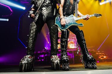 Kiss bassist Gene Simmons, left, and singer and guitarist Paul Stanley, right, will perform in Dubai this New Year's Eve. Courtesy Kiss