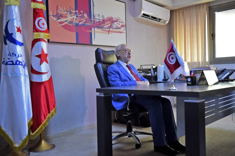 Ennahda party leader Rached Ghannouchi, Tunisia’s parliamentary speaker.