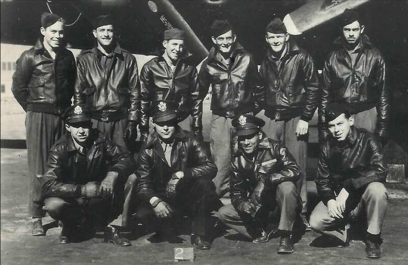 The crew of B-17 Flying Fortress (serial number42-31322 ) nicknamed "Mi Amigo" of the 305th Bomb Group.

Back Row:
Robert Mayfield, Vito Ambrosio, Harry Estabrooks, George Williams, Charles Tuttle, Maurice Robbins

Front Row:
John Kriegshauser, Lyle Curtis, Melchor Hernandez, John Humphrey.

Courtesy American Air Museum