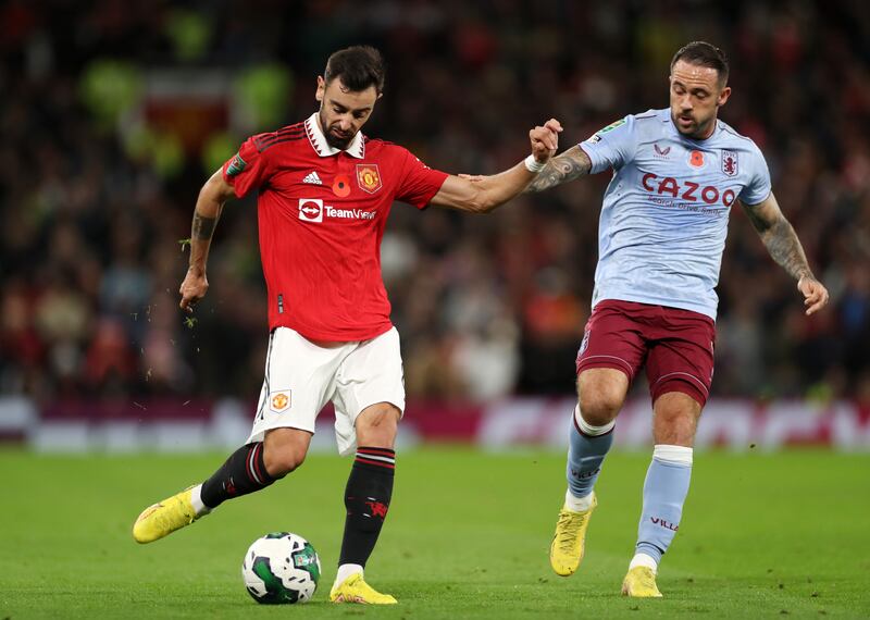 Bruno Fernandes – 9. Fed Martial to equalise with a fine ball which kept the move onside. Went for goal after 69 but couldn’t get his foot around the ball. Did swivel to shoot on target on 75 and off target a minute later. His efforts were finally rewarded with a 78th minute winner. Six in seven against Villa. Booked. Again. Getty Images
