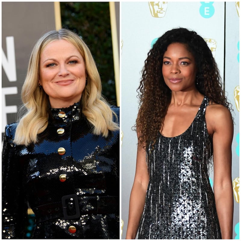 American actress Amy Poehler, left, and British actress Naomie Harris are among a number of people who have signed a letter urging Hollywood production companies to be more inclusive. EPA