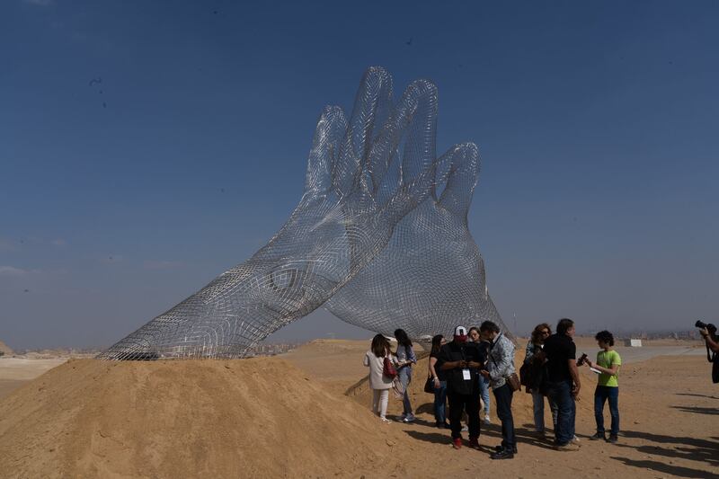 Lorenzo Quinn's 'Together'. Art d’Egypte, which creates exhibitions and community programmes throughout the country, aims to rejuvenate historical spaces in Egypt.