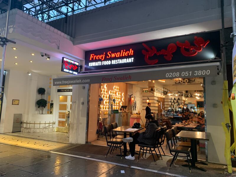Mohamed Osama, the manager of Freej Swalieh Kuwaiti restaurant in Brompton Road, Knightsbridge, said people are more and more afraid of catching Covid and area eating out less. Photo: The National