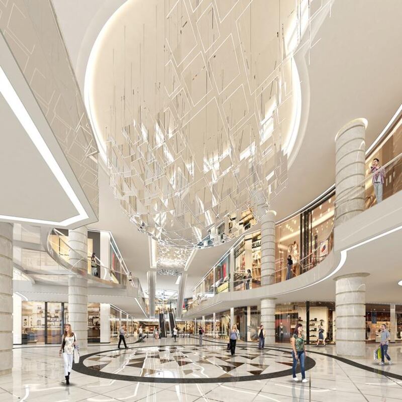 Rendering of the inside of the soon to be built Nakheel Mall on the Palm Jumeirah. Courtesy Nakheel 