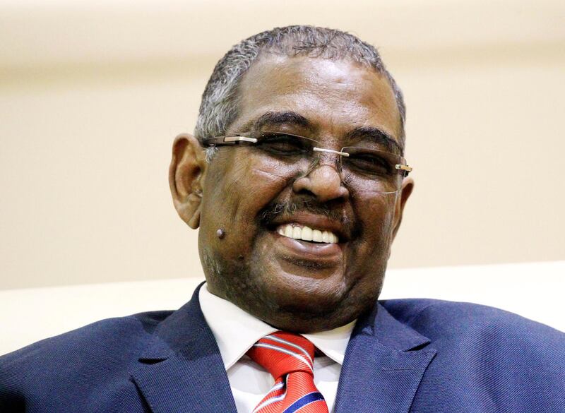 REFILE - CORRECTING ID Mohamed Tahir Ayala smiles after being sworn in as prime minister during a swearing in ceremony of new officials after Sudan's President Omar al-Bashir dissolved the central and state governments in Khartoum, Sudan February 24, 2019. REUTERS/Mohamed Nureldin Abdallah