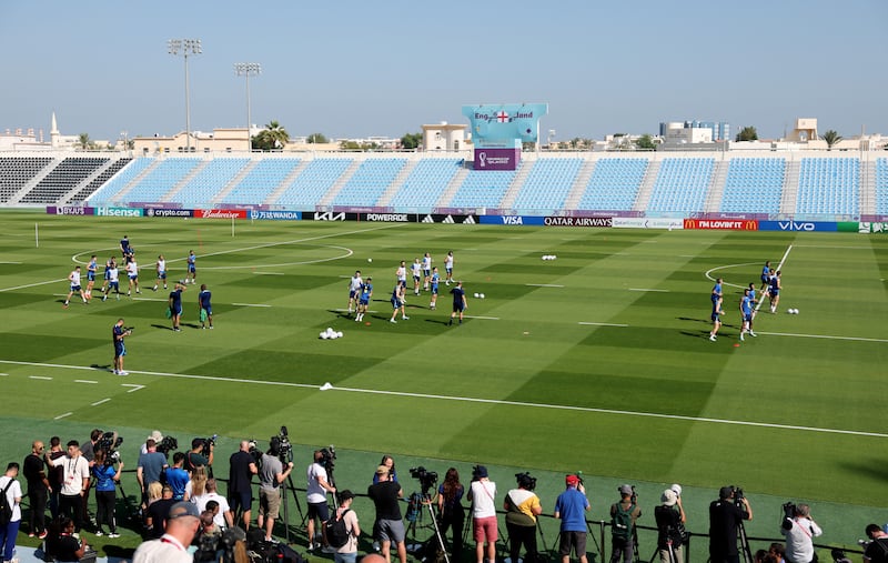 General view of England's training session. Reuters
