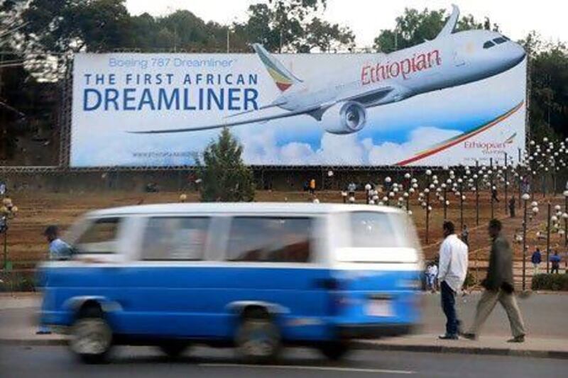 Ethiopian Airlines will be the first African airline to fly the new Boeing Dreamliner, which it expects to receive early next year. Simon Mainab / AFP