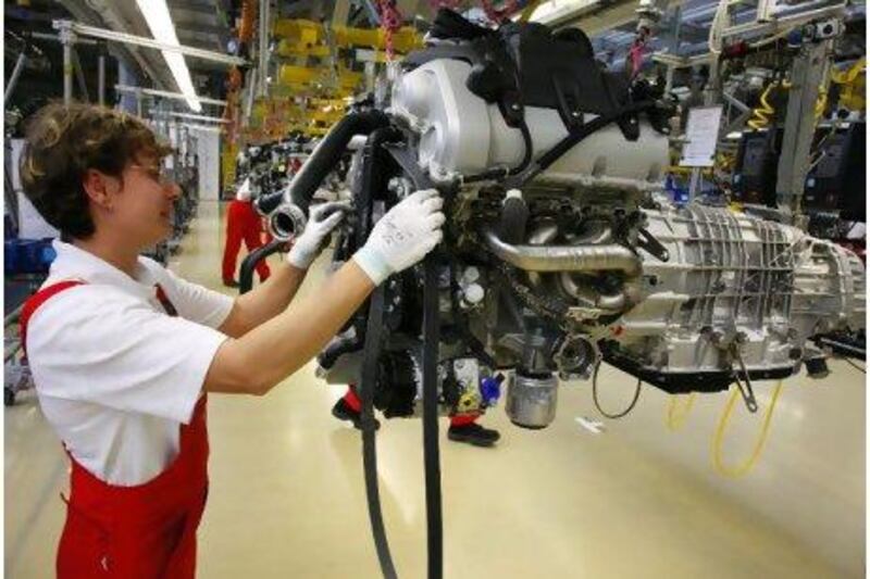 Porsche's engine factory in Leipzig, Germany, may get a new line to build four-cylinder engines.