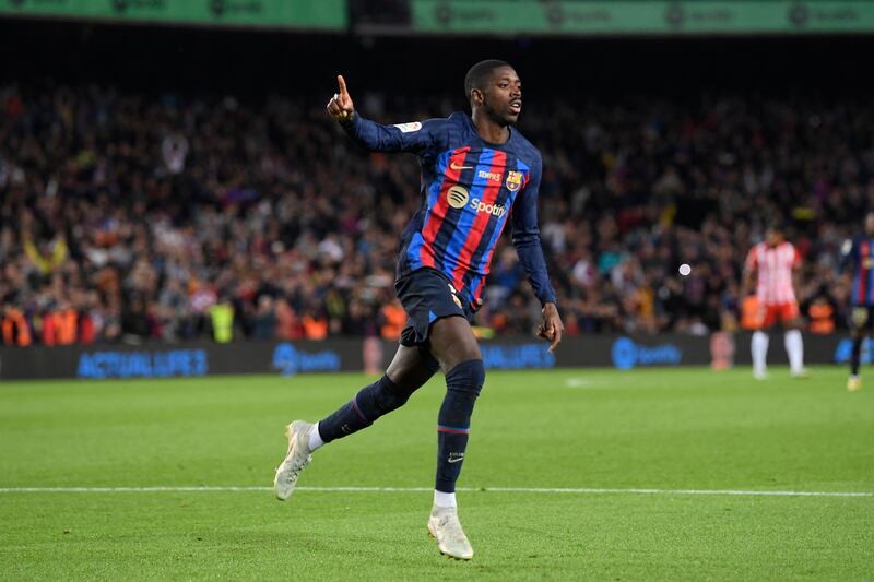 Ousmane Dembele – 7. Inspired and infuriating in the same gane. Lively in the first half, he headed against the goalkeeper from close range on 41. Booked. Took a 48th minute Busquets pass, went past two men and shot to put his side ahead – his third goal in five home games. Took too many chances on a 57th minute attempt when the goalkeeper was beaten. AFP
